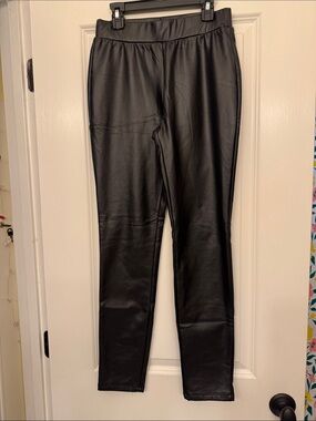 Black Faux Leather Skinny Pants